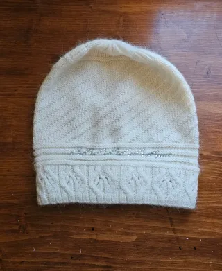 Cappello invernale bianco slouchy