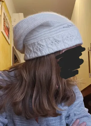 Cappello invernale bianco slouchy