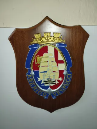 Stemma Amerigo Vespucci Legno Metallo smaltato