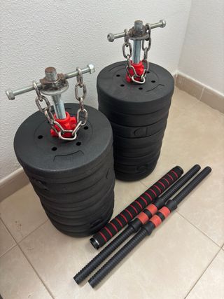 Kit di pesi per manubri cromati