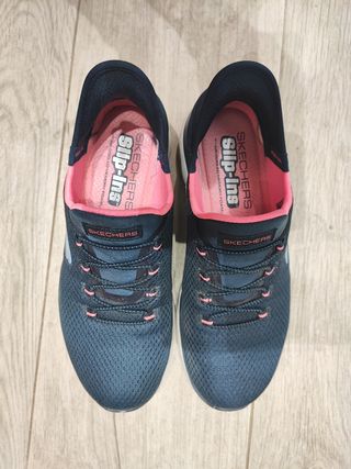 Zapatillas Skechers Slip-Ins Azul y Rosa