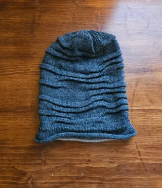 Cappello lana grigio slouchy