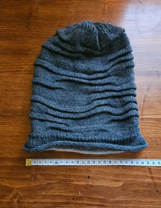 Cappello lana grigio slouchy