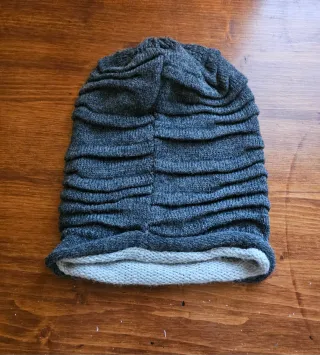 Cappello lana grigio slouchy