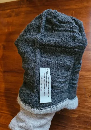 Cappello lana grigio slouchy