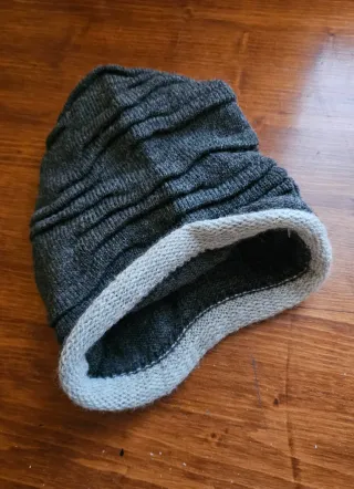 Cappello lana grigio slouchy