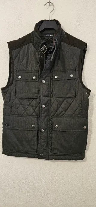 Chaleco Zara Man Gris Acolchado