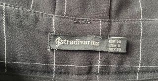 Pantalón de pinzas cuadros negro