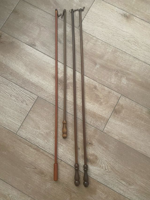 4 Maniglie per Tende in Legno