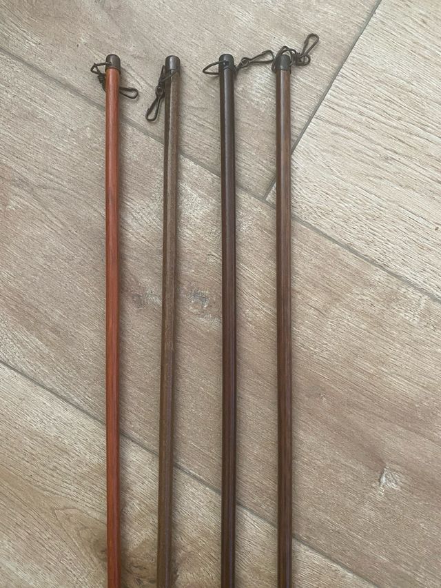 4 Maniglie per Tende in Legno