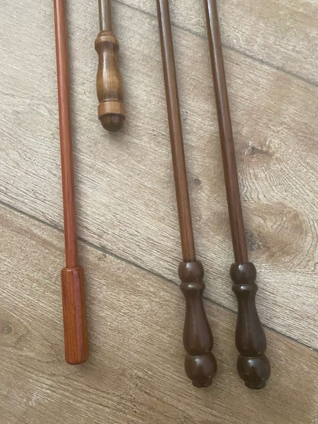 4 Maniglie per Tende in Legno