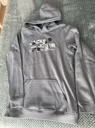 Sudadera Jack & Jones Talla S Gris