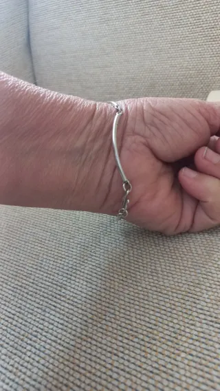 Pulsera de plata con cierre