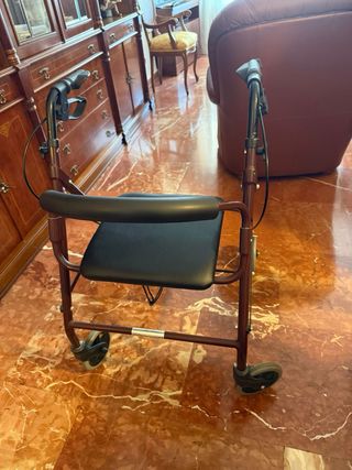Andador con cesta y asiento