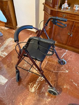 Andador con cesta y asiento