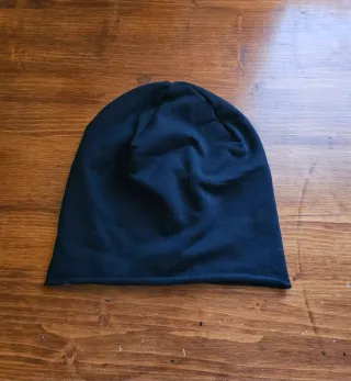 Cappello slouchy cotone nero