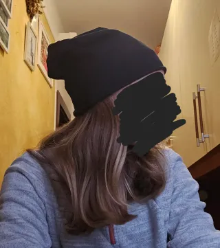 Cappello slouchy cotone nero