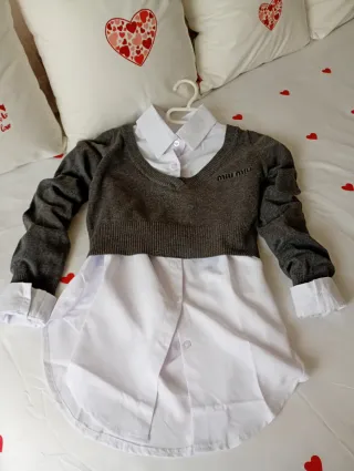 Jersey Miu Miu Gris y Blanco