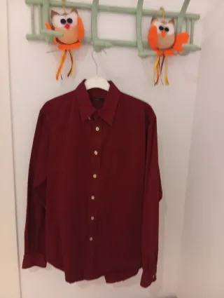 Camisa granate hombre