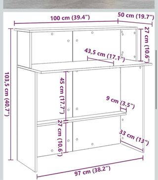 Mostrador/Recibidor Roble Nuevo caja sin abrir