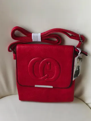 Bolso bandolera rojo mujer