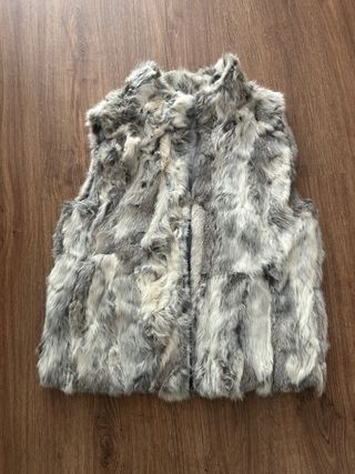 Chaleco de piel de conejo