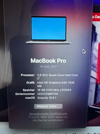 MacBook Pro 2017 Plata