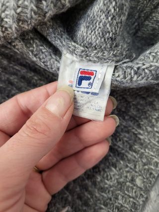 Jersey Fila Lana Gris Punto Grueso XXL