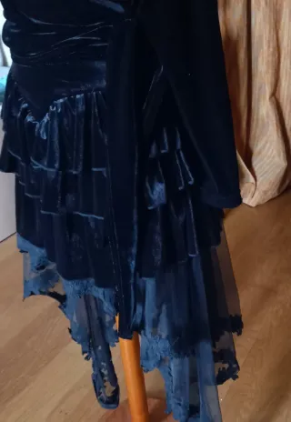 Conjunto fiesta terciopelo y encaje