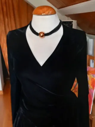 Conjunto fiesta terciopelo y encaje