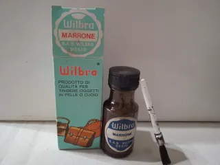 Scatola vintage tintura Wilbra Marrone