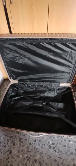 Maleta de viaje grande color oro/plata