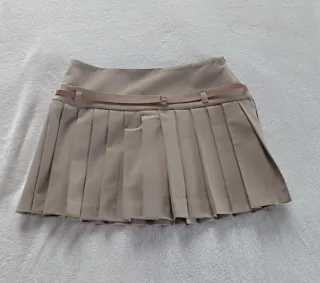 Minifalda Zara tablas beige