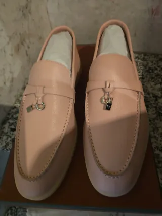 Mocasines Loro Piana Rosa