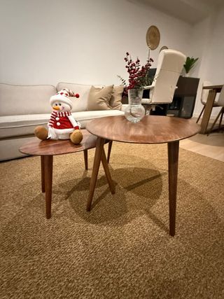 Tavoli da salotto in legno, 2 pezzi.