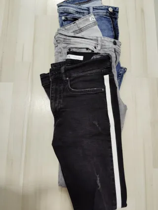 Lote 3 pantalones vaqueros Zara