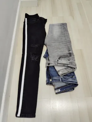 Lote 3 pantalones vaqueros Zara