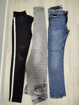 Lote 3 pantalones vaqueros Zara