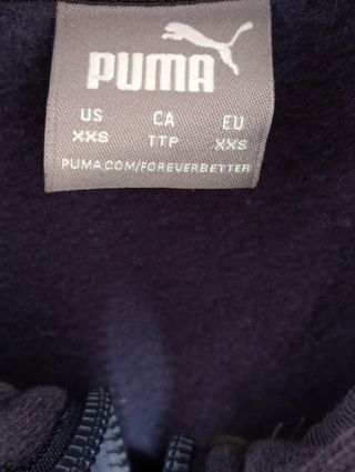 Sudadera Puma media cremallera azul