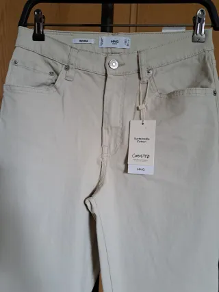 Pantalón Mango Beige Mujer Talla 36