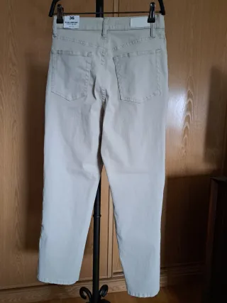 Pantalón Mango Beige Mujer Talla 36