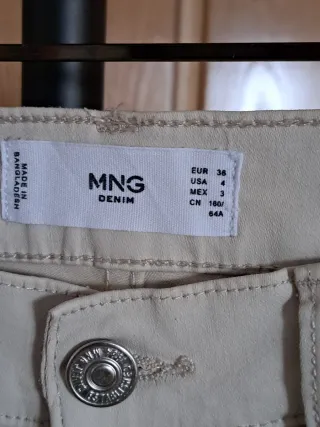 Pantalón Mango Beige Mujer Talla 36