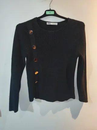 Jersey Zara punto botones dorado talla M