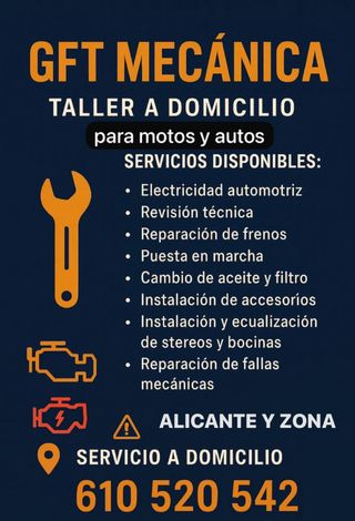 mecánica a domicilio para coche y moto