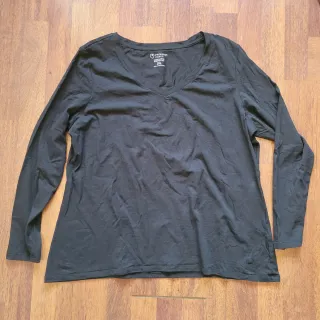 Camiseta negra manga larga Primark Talla XXL