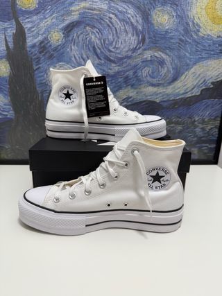 Converse Platform Bianche Tg 40 platform