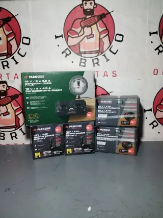 Set Baterías Parkside 12V y Cargador Doble