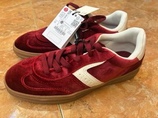 Zapatillas Bershka Terciopelo Rojas Talla 36