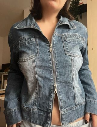 Cazadora vaquera doble cremallera