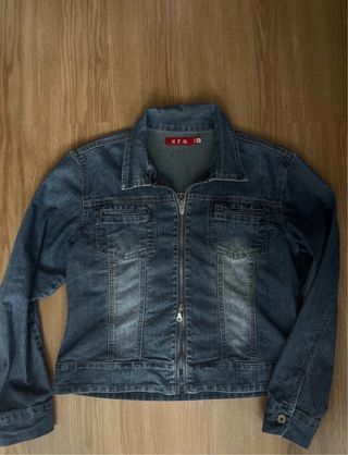 Cazadora vaquera doble cremallera